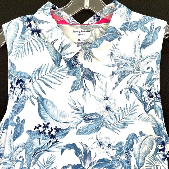 Tommy Baham Active tennis golf women’s palm leaves top and skort set. SPF 50 - Picture 10 of 13